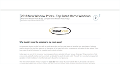 Desktop Screenshot of crawlspacecovers.com